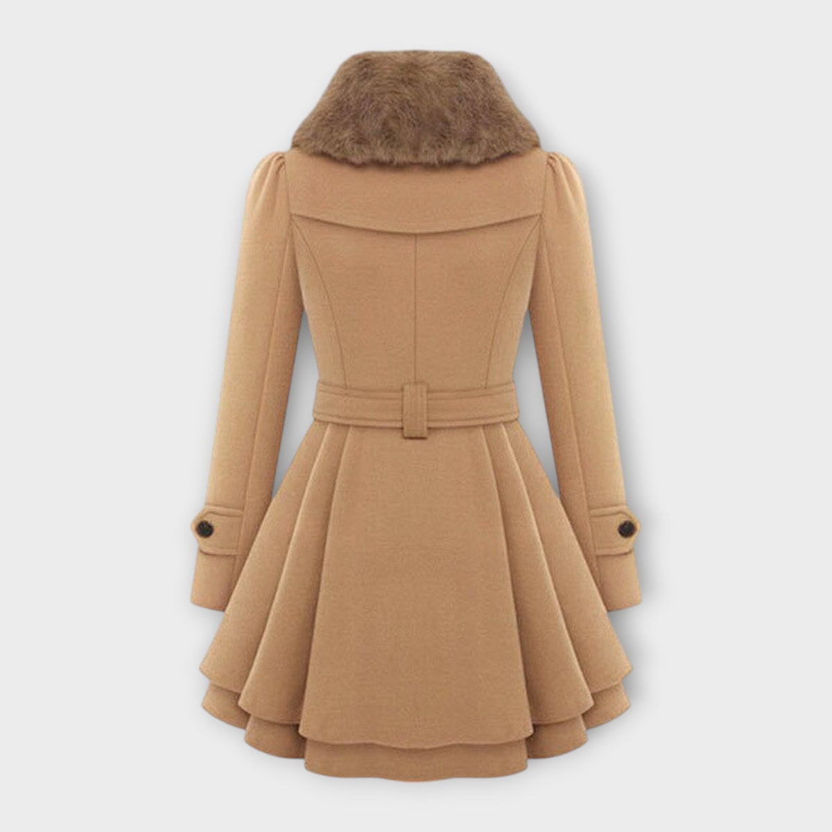 Emma - Elegantní kabát s kožešinovým límcem