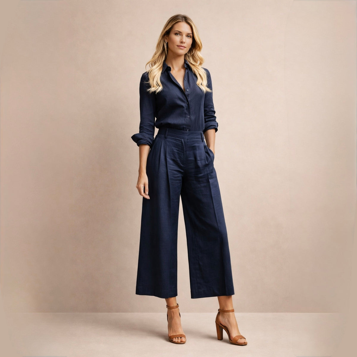 Delphine™ | Elegantní lněný komplet